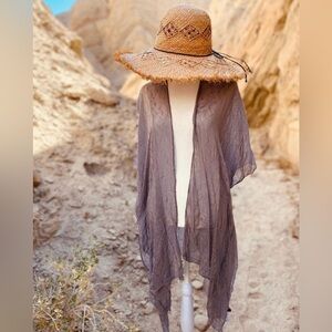 Festival/Beach/Poolside Kimono, Westwood Metallic in slate.